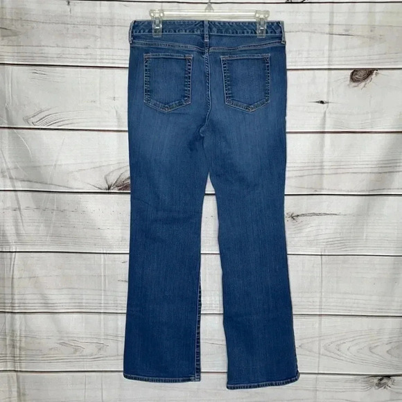 Eddie Bauer Truly Jeans Size 8 Short Blue Denim Straight Bootcut - Picture 4 of 10